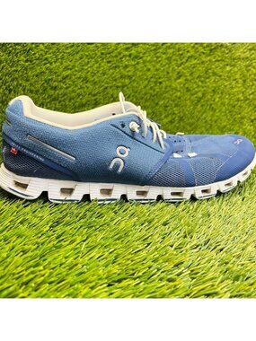 On Cloud 5 Womens Size 11 Blue White Athletic Running Walking Shoes Sneakers